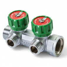 Розподільча гребінка Tervix Pro Line WD на 2 контури 3/4" x 1/2" з регулюючими вентилями