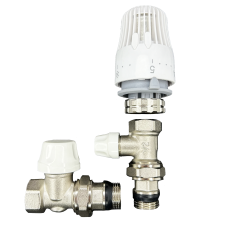 Комплект для підключення радіатора з термоголовкою (кутовий) Tervix Pro Line Radiator Set 2