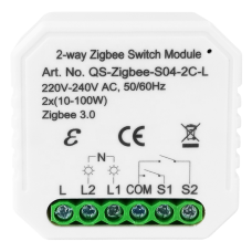 Розумний вимикач Tervix Pro Line ZigBee Switch (2 клавіші), без нуля