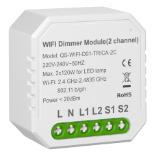 Розумний вимикач - регулятор Tervix Pro Line WiFi Dimmer (2 клавіші)